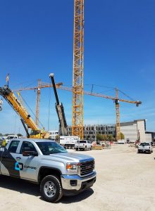Generator rentals at an Austin construction site