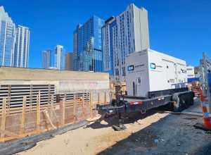 Rental generator for Austin hotel construction
