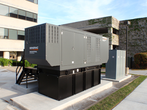 Backup generator for a business